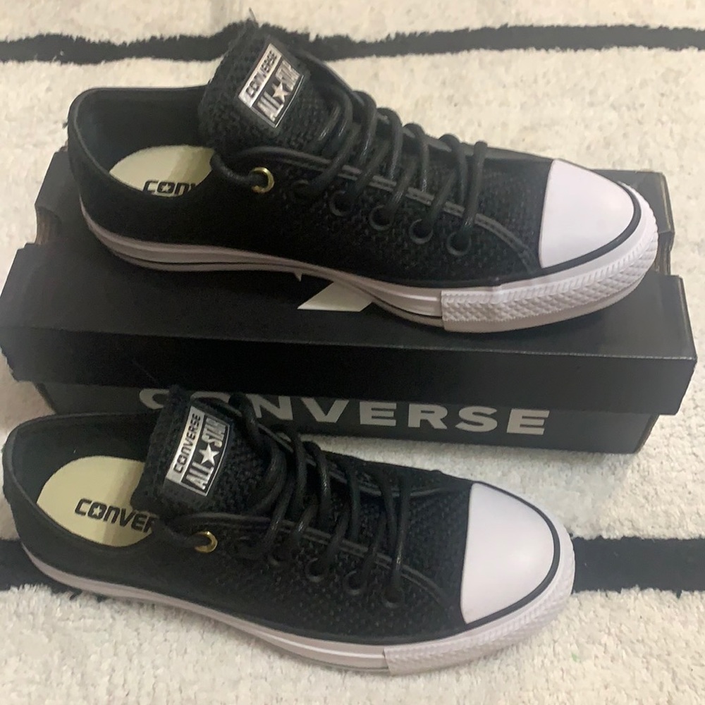 Converse black and white shoes